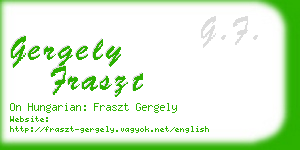 gergely fraszt business card